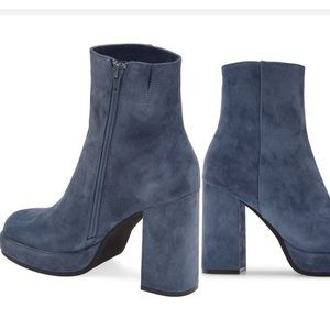 SALE FINAL JEFFREY CAMPBELL FOR FP RETRO SPACE SUEDE BOOTIE